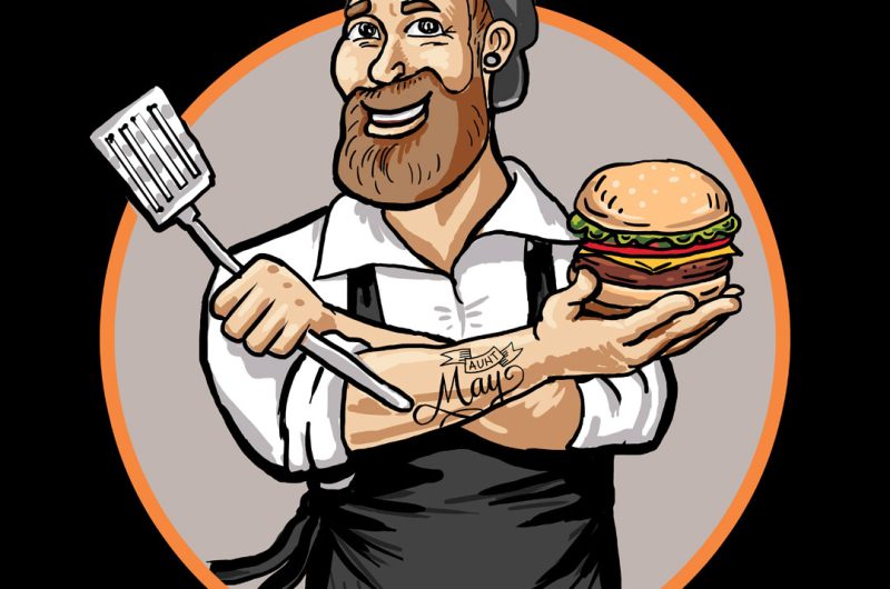 uncle john brand mascot burger